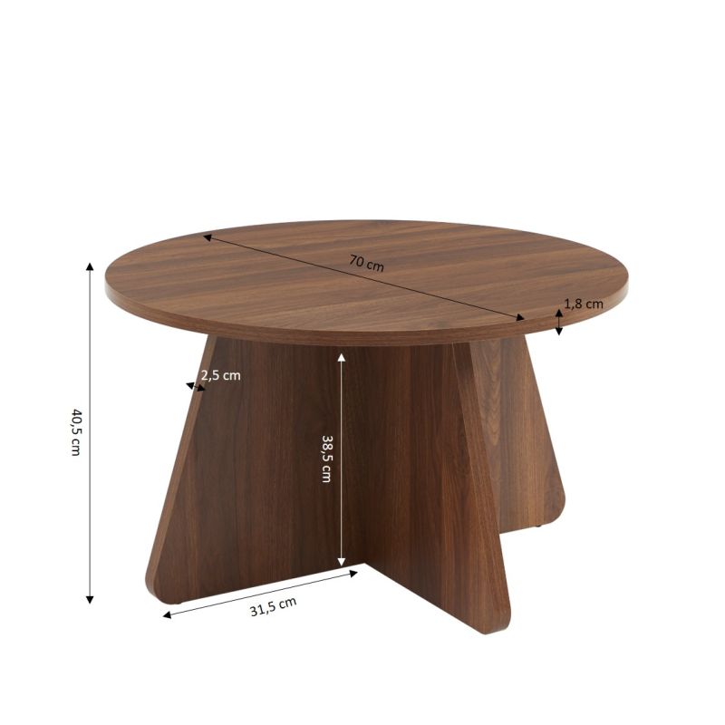 Table basse RUBA effet noyer