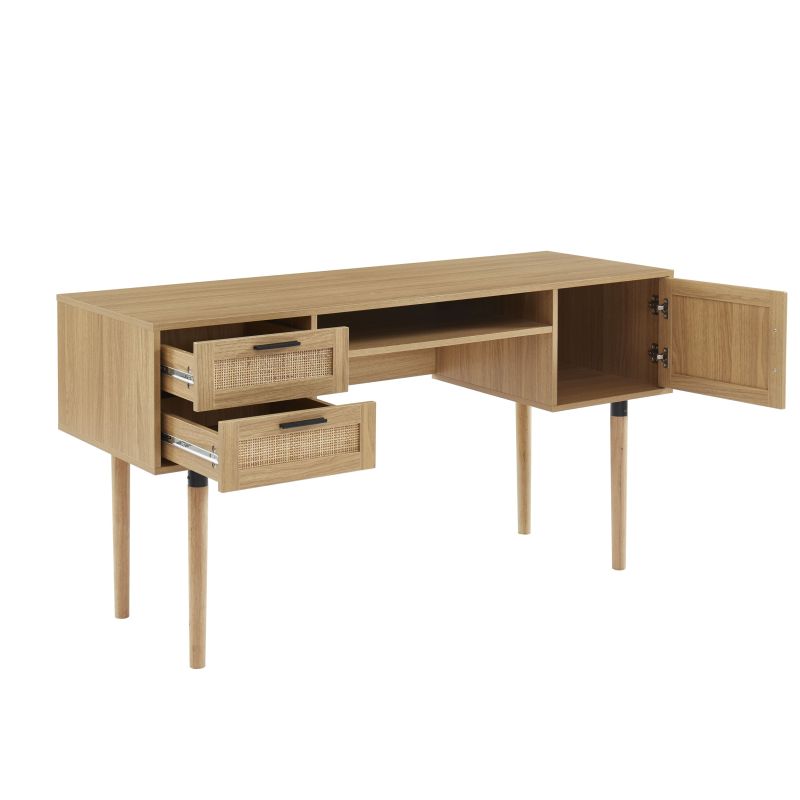 Bureau AMANA cannage rotin 150cm
