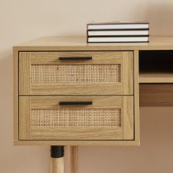Bureau AMANA cannage rotin 150cm