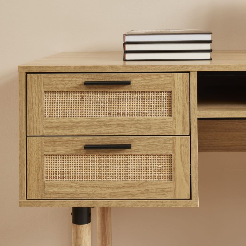 Bureau AMANA cannage rotin 150cm