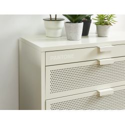 Commode PANTONE 4 tiroirs beige sable 80cm