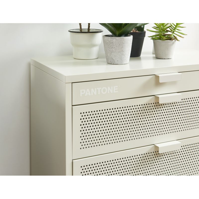 Commode PANTONE 4 tiroirs beige sable 80cm