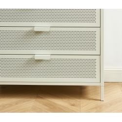 Commode PANTONE 4 tiroirs beige sable 80cm