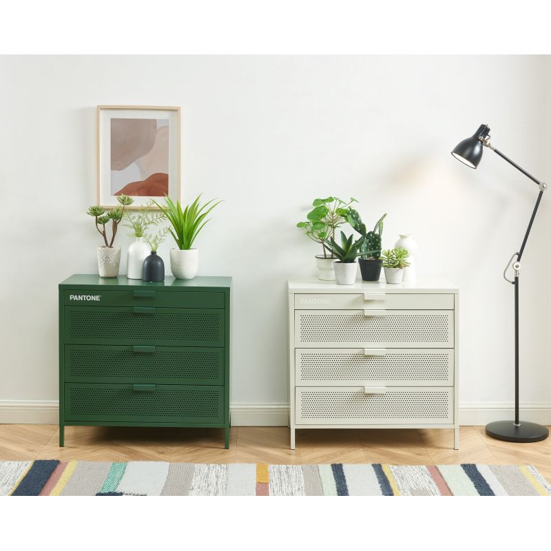 Commode PANTONE 4 tiroirs beige sable 80cm