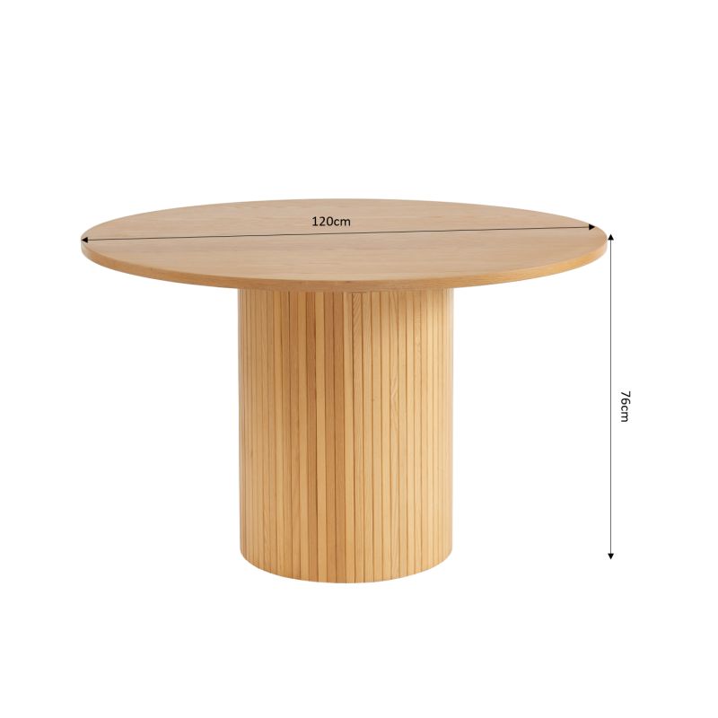 Table à manger ERNEST ronde frêne 120cm