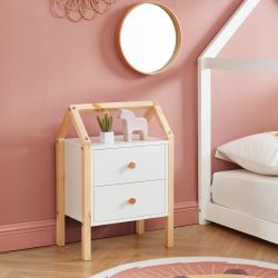 Table de chevet enfant TINY blanc