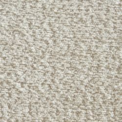 Set di 2 sgabelli TINA in tessuto bouclé color crema e canna roccama