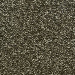 Set mit 2 Hockern TINA aus grünem Bouclé-Stoff und Rattan-Geflecht