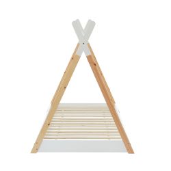 Lit tipi TINY 90x190 pin blanc sommier inclus