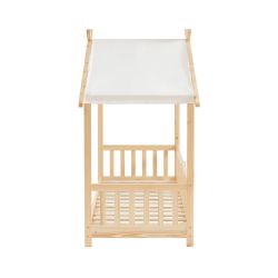Zeltbett mit Seitengittern TINY 70 x 140 aus massivem Kiefernholz, inklusive Lattenrost