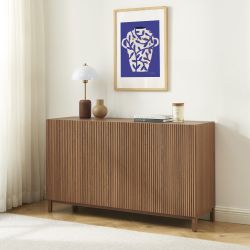 Sideboard ORCA in Nussbaumoptik, 3 Türen, 140 cm