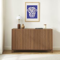 Sideboard ORCA in Nussbaumoptik, 3 Türen, 140 cm