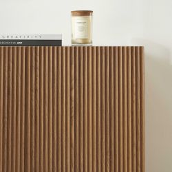 Sideboard ORCA in Nussbaumoptik, 3 Türen, 140 cm