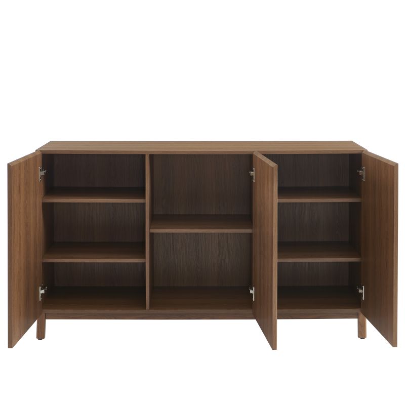 Sideboard ORCA in Nussbaumoptik, 3 Türen, 140 cm