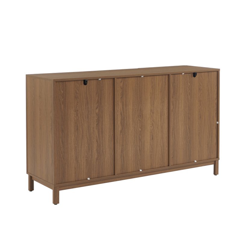 Sideboard ORCA in Nussbaumoptik, 3 Türen, 140 cm